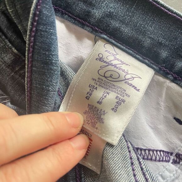 Not Your Daughters Jeans Women's Slim Straight leg Dark Denim 10 Blue - Picture 11 of 12